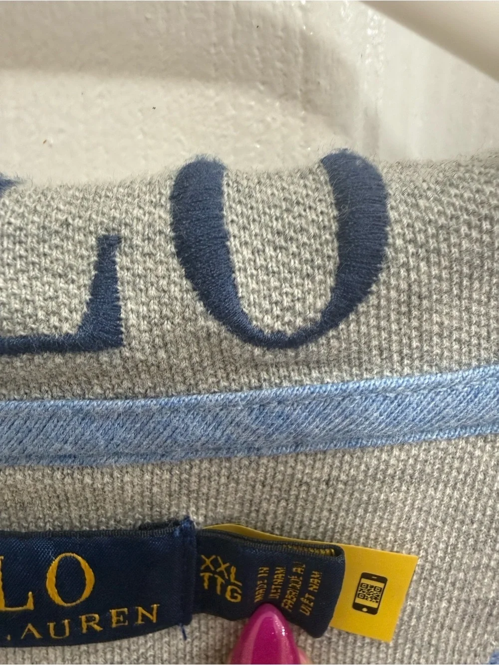 Polo Ralph Lauren Light Blue 1/4 Zip Pullover, Size XXL